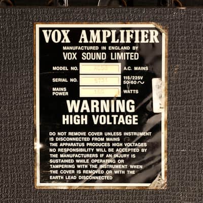 Vox AC50 head 1974 - Black basketweave image 7