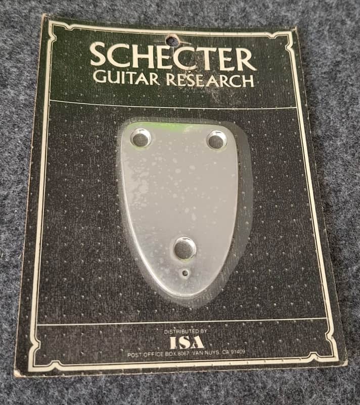 1970's 1980's Vintage USA NOS Schecter Guitar Research 3-Bolt Neck Plate Van Nuys - Fits Fender - Chrome Finish - Dream Machine image 1