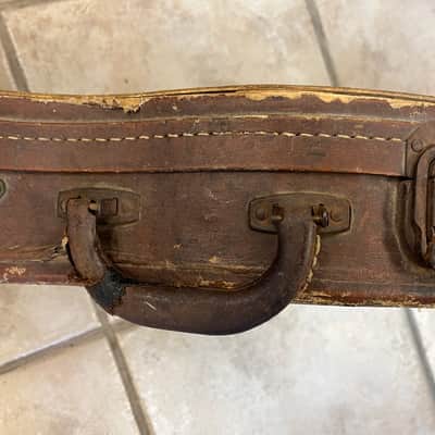 Vintage 1957 Gibson Les Paul 4 Latch Brown Case Pink Lining image 12