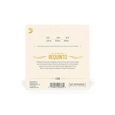 D'Addario EJ94 Silver Plated Copper 6-String Requinto Strings - .022-.036 image 2