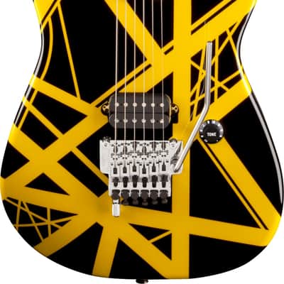 EVH Striped Series Black with Yellow Stripes image 1