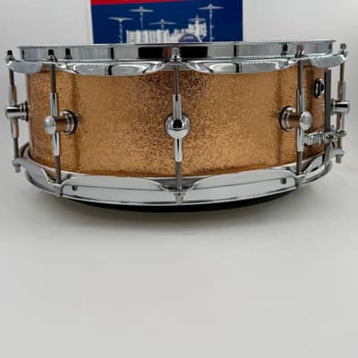 Montineri Custom Drums: 14” x 5” 10-COB Lug Copper Sparkle Snare image 9
