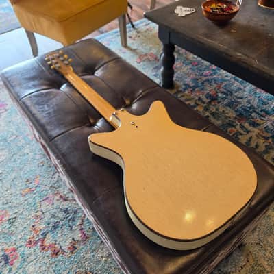 1965 Danelectro 5015 Convertible - Hollowbody Electric Acoustic Guitar - White image 15