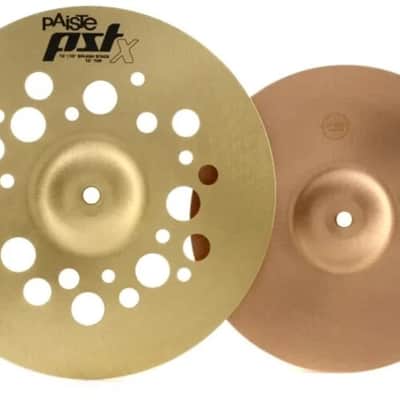 Paiste PST X Series Splash Stack 12-Inch Top & 10-Inch Bottom Cymbal Set image 2