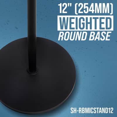 B-Stock Shure by Gator Round Base Mic Stand with Standard Height-Adjustable Twist Clutch and 12" Base; (SH-RBMICSTAND12) image 7