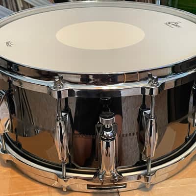 Gretsch G4164SS USA Custom Solid Steel 6.5x14" 10-Lug Snare Drum 2012 - Present - Black Nickel-Plated image 4