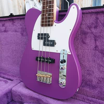 Clip TBS-4 Bass Guitar Short Scale Telebass Lavender Mist image 3