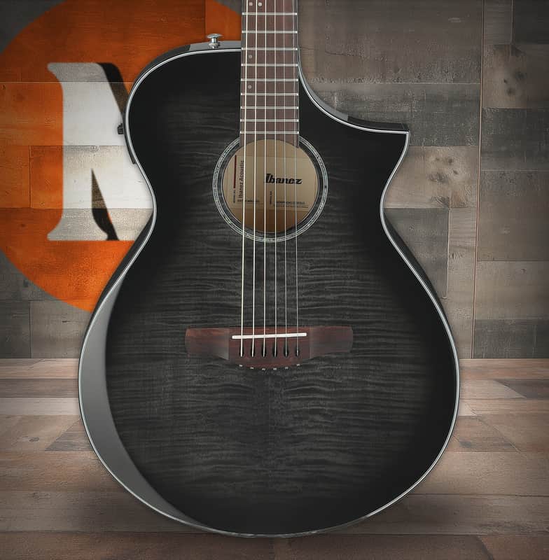 Ibanez AEWC400 Acoustic Electric Guitar - Transparent Black Sunburst High Gloss (AEWC400TKS) image 1