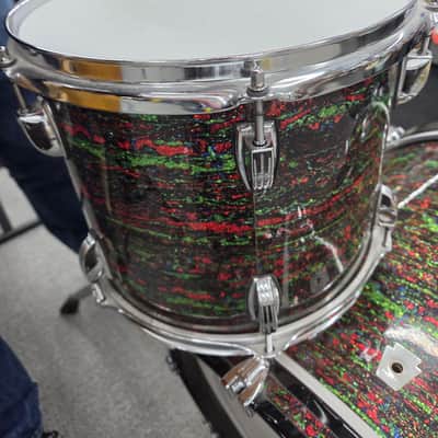 Ludwig Classic Maple 3-piece Shell Pack 12/16/22 2010 - Psychedelic Red Glass image 13