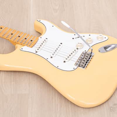 2001 Fender Yngwie Malmsteen Stratocaster ST71-140YM Yellow White, Near-Mint w/ Tweed Case & Hangtag, Japan image 10