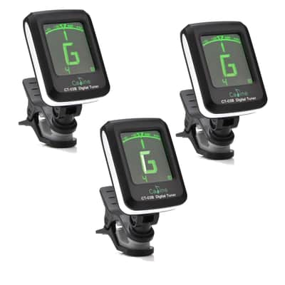 Caline CT-03B X 3 Guitar Clip-On Tuners Electronic with Digital LCD display, Black image 2
