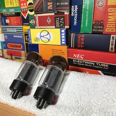 2 x NOS Fender TallBoy 6L6GC DualDisc Getter PowerTubes ~ Grail Audio KT66 EL37 ~ Rich Thick Tone Warm Balanced Stage image 1