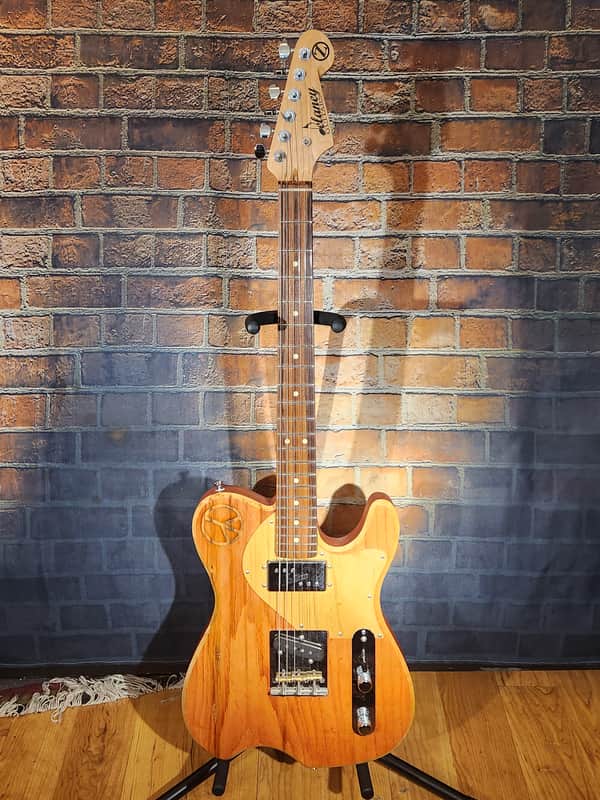 Delaney USA MADE Mike Zito Peace-Hand Signed-Trans Corvette Red Stain-Lollar Pick UPS-Swamp Ash-V Neck-w/ HSC image 1