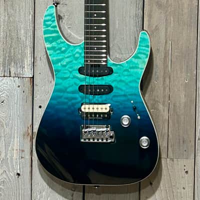 NEW Charvel Pro-Mod Plus Dinky DK24 HSS 2PT QM - Blue Curaçao, In Stock and Ships Fast! Pro Set Up Included! image 2