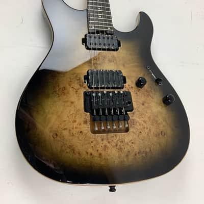 ESP E-II SN-II Nebula Black Burst Burled Maple Electric Guitar + Hard Case B-Stock Made in Japan image 7