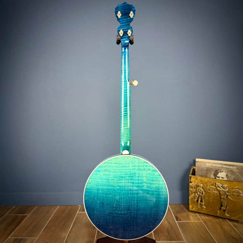 Custom Deering Maple Blossom Caribbean Blue Fade 5-String Banjo image 1