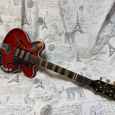 1965 Hofner Verythin Model 4575 Cherry Finish Flame Maple Taylor Hard Shell Case Fair Condition **Please Read** image 13
