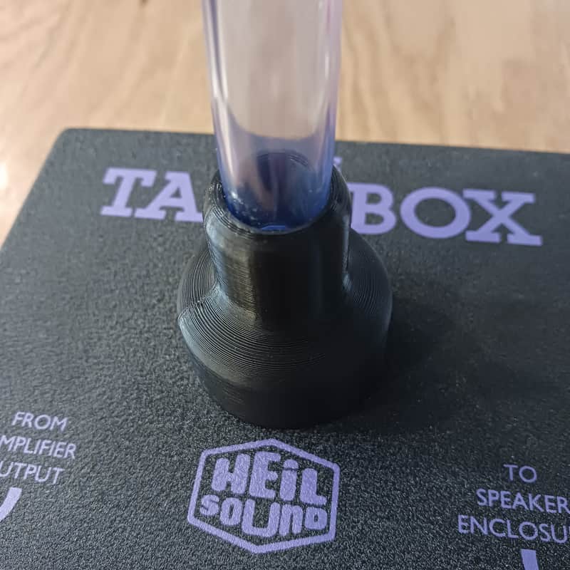 Black talk box tube adapter for 5/8" OD tube to a 1 3/8"-18 threaded driver image 1