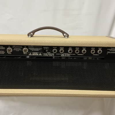 1994 Fender Tone-Master 2-Channel 100-Watt 2x12 Piggyback Amp Blonde / Oxblood image 4