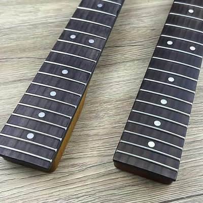 Roasted Tiger Maple Guitar Tele Style Neck, Rosewood Fingerboard 22 Frets image 6