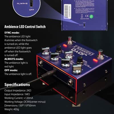 JOYO R-18 CHOPPER-Z Distortion Pedal Guitar Effect Pedal High Gain AMP Simulation Modern Metal Sound,price include the import duty for US buyer image 11