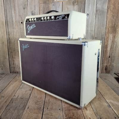 Fender Bassman 6G6-B Head 1962 Rough Blonde Tolex 2x12" Cab Serviced - Blonde image 4