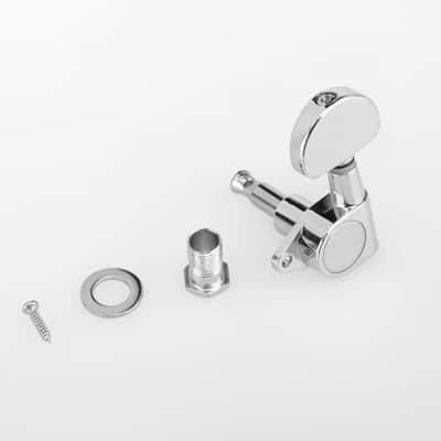Musiclily 3+3 Set Sealed Tuning Pegs Keys Machine Heads Tuners For Les Paul Epiphone Guitar,Chrome image 4