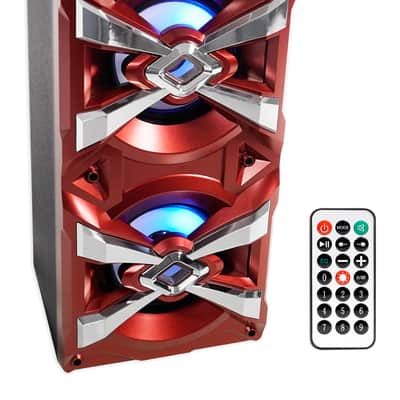 NYC Acoustics Bluetooth Karaoke Machine System wActive+TV LED's+Mic+Remote+Stand image 2