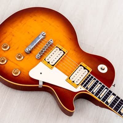 1980 Tokai Reborn Old Love Rock LS120 Original Burst w/ Lifton-Style Case, Double Cream DiMarzio PAF image 8