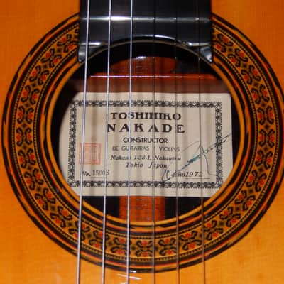 TOSHIHIKO NAKADE 1500S 1972 - HERNANDEZ y AGUADO CLASS CLASSICAL CONCERT GUITAR - SPRUCE/BRAZILIAN ROSEWOOD image 5