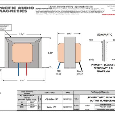 Pacific Transformer Tweed Princeton Output Transformer 2021 image 2