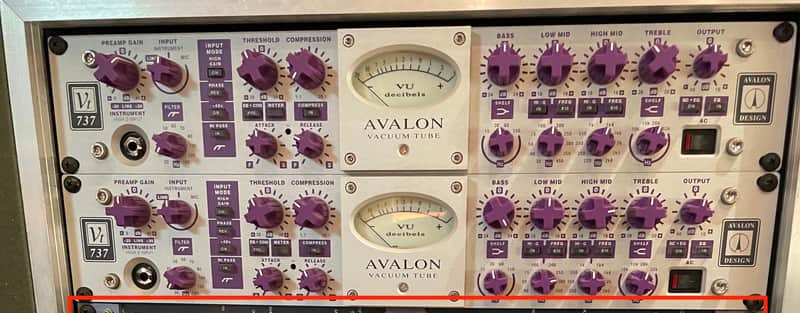 2 (Matched Pair) Avalon VT-737sp Tube Channel Strip 2010s - Purple image 1