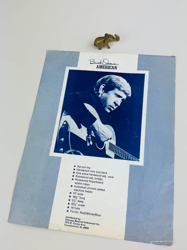 Buck Owens American Guitar Flyer 1970 image 1