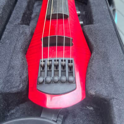 NS Design WAV5-VN-TR 5-String Electric Violin 2010s - Transparent Red image 4