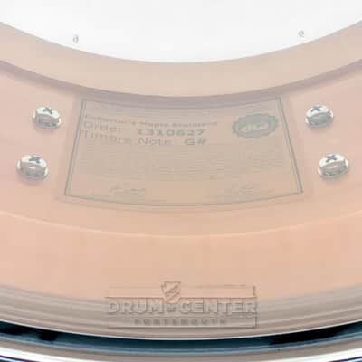 DW Collectors Maple Snare Drum 14x6.5 White Glass Contrails image 4