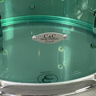 C&C USA CC Cardwell Acrylic Coke Bottle Green Tom Drum 6-Lug 9x13 Fully Original Complete Your Kit image 2