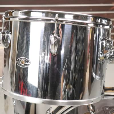 Slingerland 4pc Concert Tom Drum Kit Set Chrome Over Maple Vintage 1970's image 7
