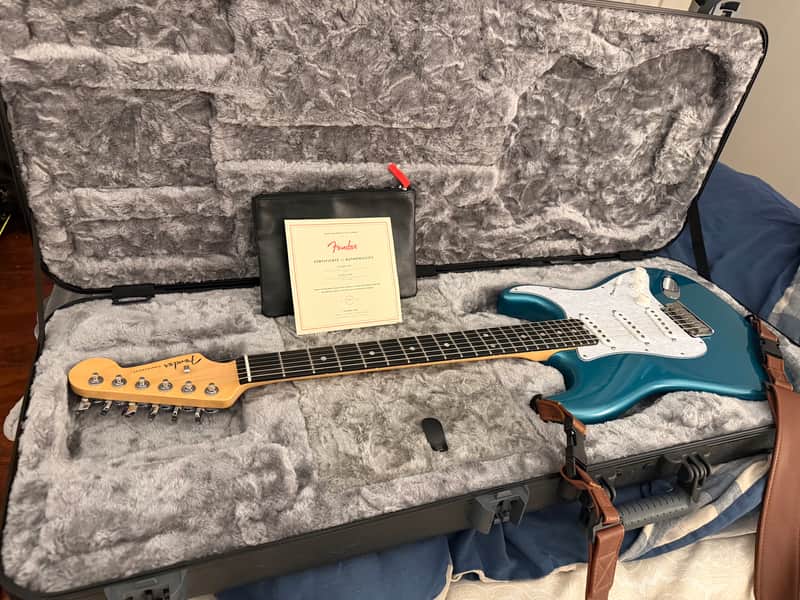 Fender 2018 Elite Stratocaster Ebony finger board 2018 - Ocean turquoise metallic image 1