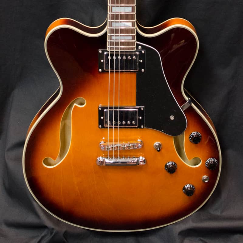 NEW 2018 Prestige Musician Pro DC VB Vintage Burst Semi Hollow Electric Guitar w/ Hard Case image 1