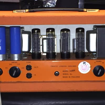 Orange Super Bass 100 Head Very rare image 3