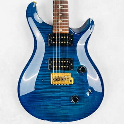 PRS Custom 24 10-Top Birds Brazilian Rosewood Gold Hardware 1990 - Royal Blue image 1
