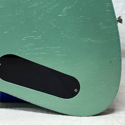 Maghini Guitars Skylark Baritone Guitar with COA + Gator Case 2023 - Lightly Aged Jade Metallic image 13