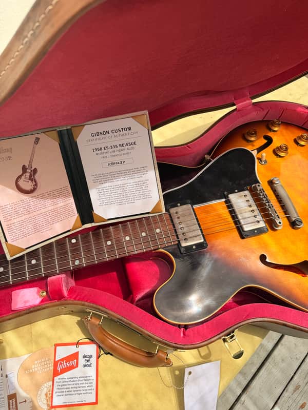 2024 Gibson Custom Shop Limited Edition 1958 ES-335 Reissue - Murphy Lab Heavy Aged - Faded Tobacco Burst
