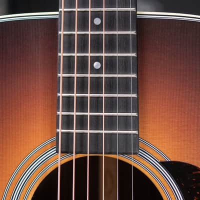 Martin D-28 Satin Dreadnought Acoustic Guitar - 1935 Sunburst with Hardshell Case image 8