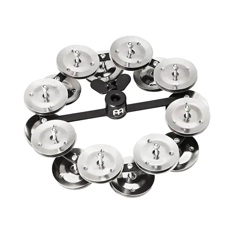 Meinl HTHH2-BK Headliner Hi-Hat Tambourine with Double Row Steel Jingles image 1