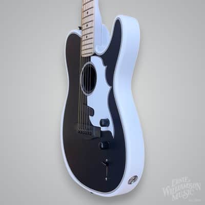 Fender Jack White Signature Triplesonic Acoustasonic Telecaster 2025 - Satin Arctic White with Black Top image 2