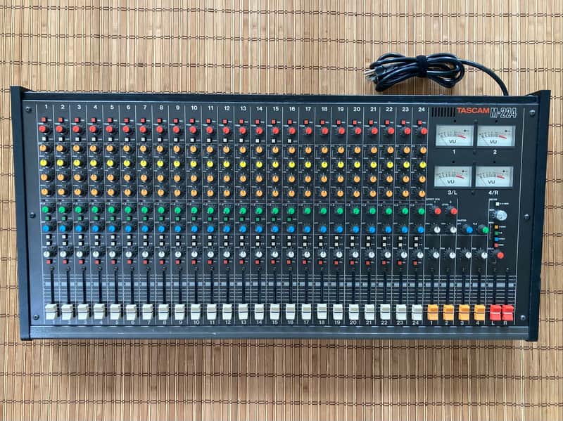 TASCAM M-224 • 24-channel, 4-bus Analog Mixing Console • with Travel Case • 120V • made in Japan image 1