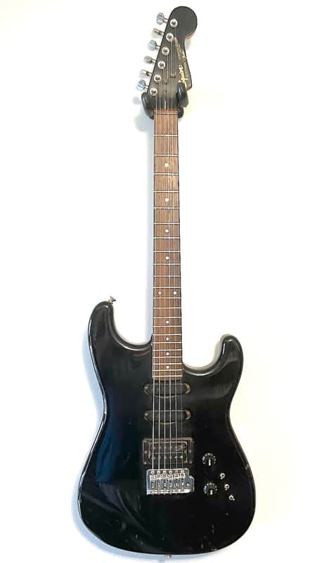 MIJ Fender Squire Stratocaster 1986 - Black Made In Japan MIJ image 1