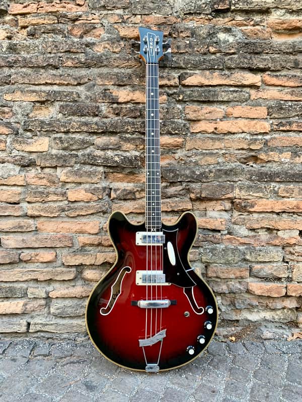Eko Barracuda Bass Vintage 60s Made in Italy Red Sunburst image 1