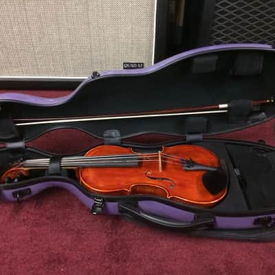 WCS Cello-Shaped VIOLIN upgraded Fiberglass Pro Case 4/4 Brushed Purple image 7